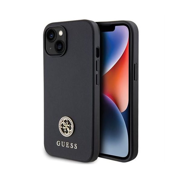 Husă GUESS pentru IPHONE 13 / 14 / 15 GUHCP15SPS4DGPK (Strass Metal Logo) neagră