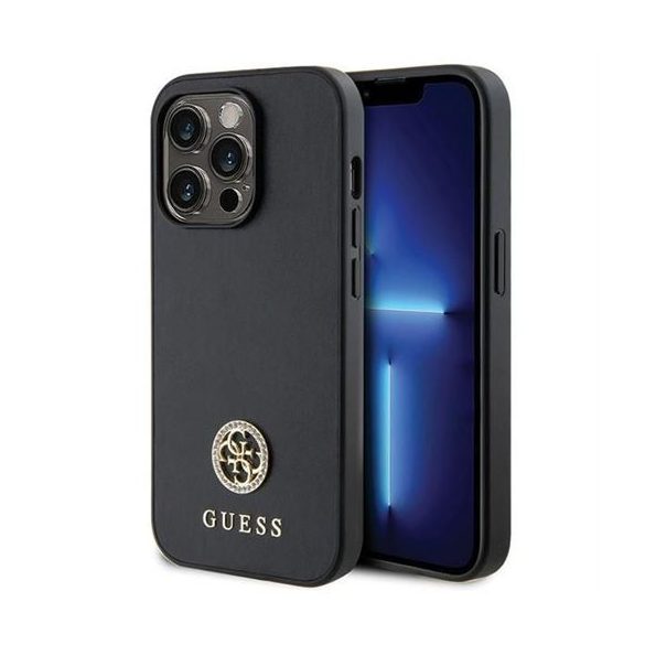 Husă GUESS pentru IPHONE 15 Pro GUHCP15LPS4DGPK (Strass Metal Logo) neagră