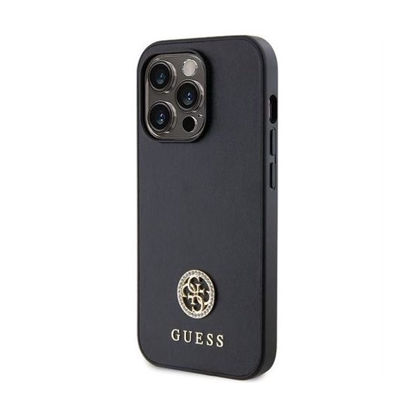 Husă GUESS pentru IPHONE 15 Pro GUHCP15LPS4DGPK (Strass Metal Logo) neagră