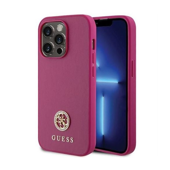 Husa GUESS pentru IPHONE 15 Pro GUHCP15LPS4DGPP (Strass Metal Logo) roz