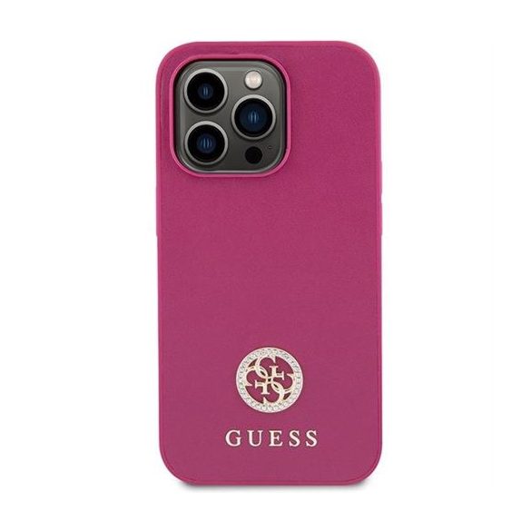 Husa GUESS pentru IPHONE 15 Pro GUHCP15LPS4DGPP (Strass Metal Logo) roz