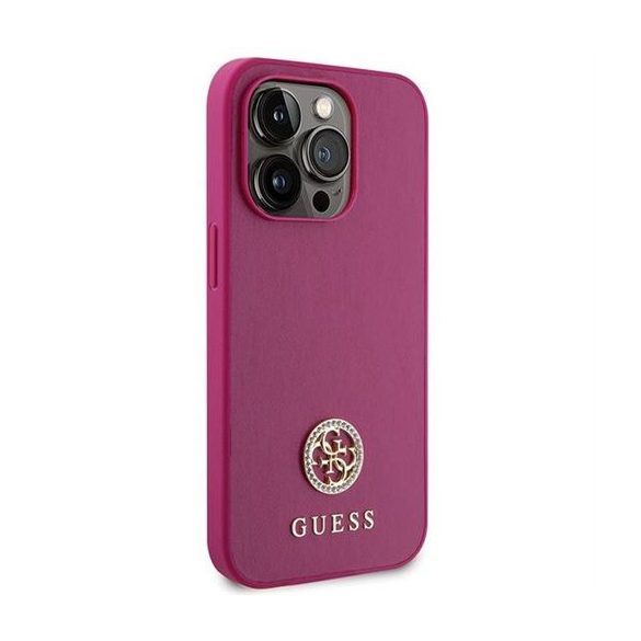 Husa GUESS pentru IPHONE 15 Pro GUHCP15LPS4DGPP (Strass Metal Logo) roz