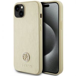 Husa GUESS pentru IPHONE 13 / 14 / 15 GUHCP15SPS4DGPD (Leather 4G Metal Logo Strass) auriu