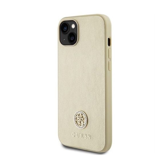 Husa GUESS pentru IPHONE 13 / 14 / 15 GUHCP15SPS4DGPD (Leather 4G Metal Logo Strass) auriu