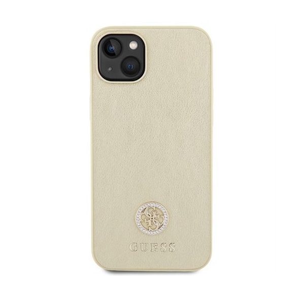 Husa GUESS pentru IPHONE 13 / 14 / 15 GUHCP15SPS4DGPD (Leather 4G Metal Logo Strass) auriu