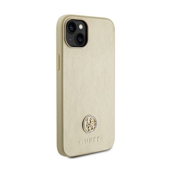 Husa GUESS pentru IPHONE 13 / 14 / 15 GUHCP15SPS4DGPD (Leather 4G Metal Logo Strass) auriu