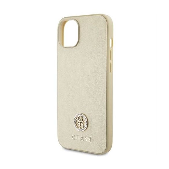 Husa GUESS pentru IPHONE 13 / 14 / 15 GUHCP15SPS4DGPD (Leather 4G Metal Logo Strass) auriu