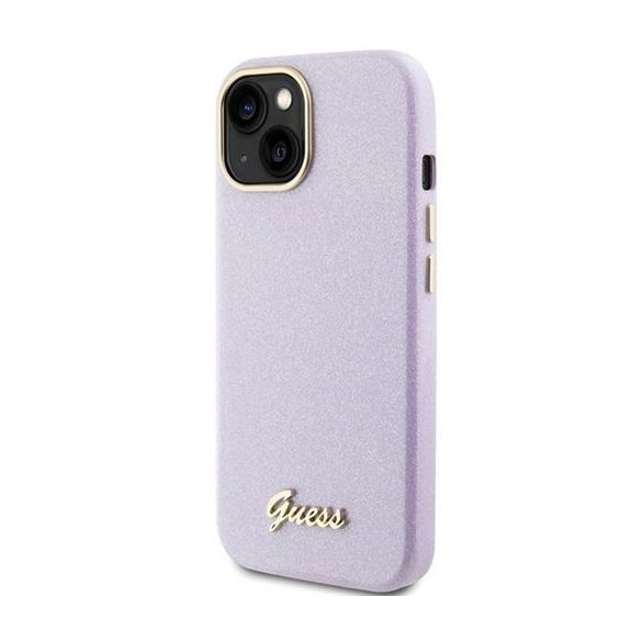 Husă GUESS pentru IPHONE 13 / 14 / 15 GUHCP15SPGMCSL (Glitter Glossy Script) lila