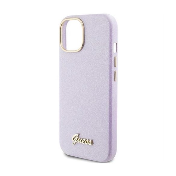 Husă GUESS pentru IPHONE 13 / 14 / 15 GUHCP15SPGMCSL (Glitter Glossy Script) lila