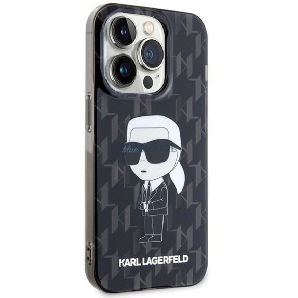 Husă originală KARL LAGERFELD KLHCP15XHNKMKLK pentru iPhone 15 PRO MAX (Ikonik Monogram / negru)