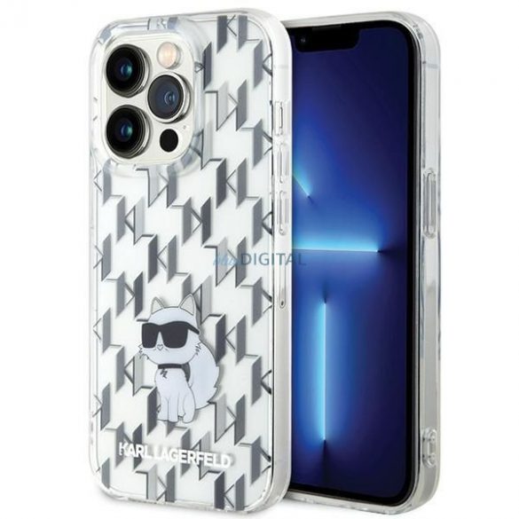 Husă originală KARL LAGERFELD KLHCP15LHNCMKLT pentru iPhone 15 PRO (Monogramă / transparentă)