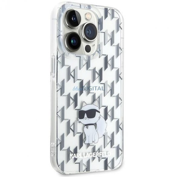 Husă originală KARL LAGERFELD KLHCP15LHNCMKLT pentru iPhone 15 PRO (Monogramă / transparentă)