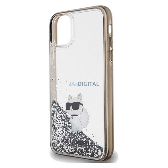 Husă originală KARL LAGERFELD KLHCN61LKCNSK pentru iPhone 11 (Liquid Glitter C / transparent)