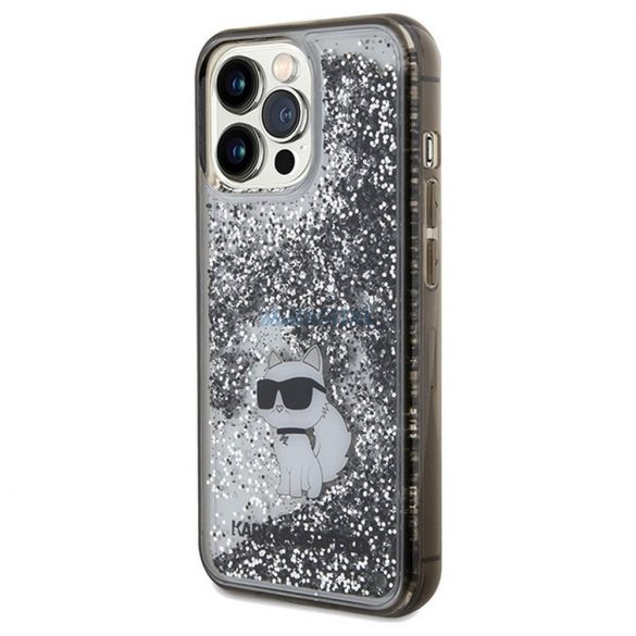 Husă originală KARL LAGERFELD KLHCP13LLKCNSK pentru iPhone 13 Pro (Liquid Glitter C / transparent)