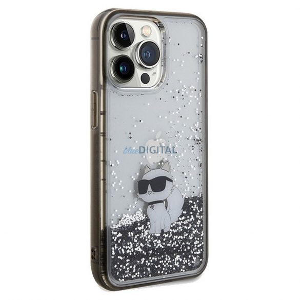 Husă originală KARL LAGERFELD KLHCP13LLKCNSK pentru iPhone 13 Pro (Liquid Glitter C / transparent)