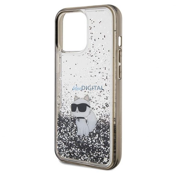 Husă originală KARL LAGERFELD KLHCP13LLKCNSK pentru iPhone 13 Pro (Liquid Glitter C / transparent)