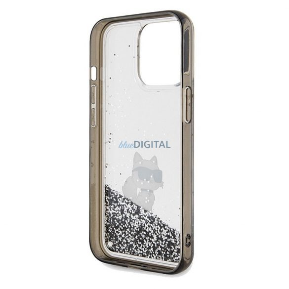 Husă originală KARL LAGERFELD KLHCP13LLKCNSK pentru iPhone 13 Pro (Liquid Glitter C / transparent)