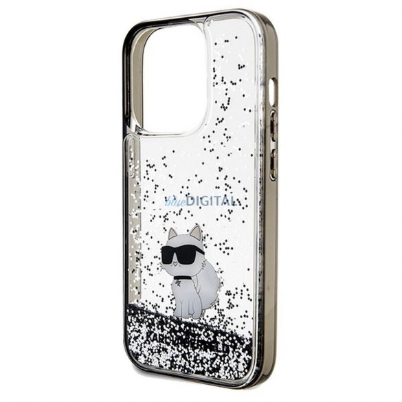 Husă originală KARL LAGERFELD KLHCP14LLKCNSK pentru iPhone 14 Pro (Liquid Glitter C / transparent)