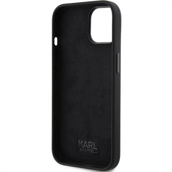 Husă originală KARL LAGERFELD KLHCP15MSDHKCNK pentru iPhone 15 Plus (silicon KC / negru)