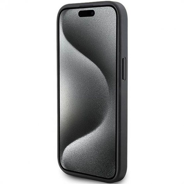 Husă originală KARL LAGERFELD KLHCP15SPQKPMK pentru iPhone 15 (model matlasat / negru)