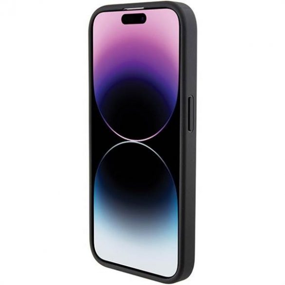 Husă originală KARL LAGERFELD KLHCP15LPQKPMK pentru iPhone 15 Pro (model matlasat / negru)