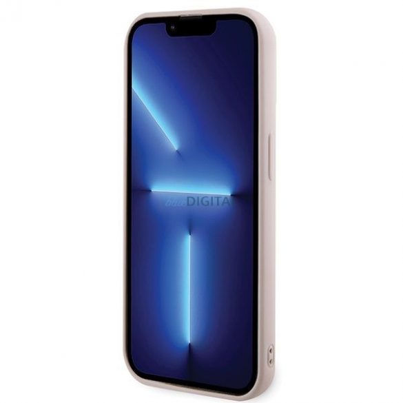 Husă originală KARL LAGERFELD KLHCP15L3DMBKCP pentru iPhone 15 PRO (logo 3D sclipici / roz)