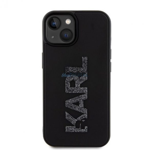 Husă originală KARL LAGERFELD KLHCP15M3DMBKCK pentru iPhone 15 PLUS (3D Logo Glitter / negru)