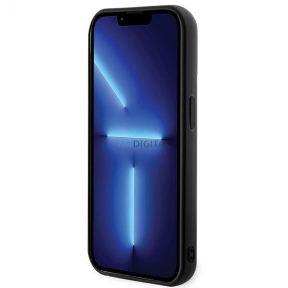 Husă originală KARL LAGERFELD KLHCP15L3DMBKCK pentru iPhone 15 PRO (logo 3D sclipici / negru)