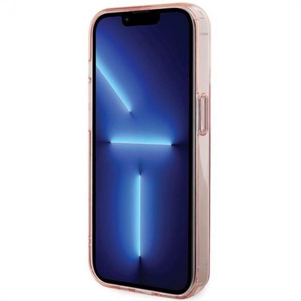 Husă originală KARL LAGERFELD KLHMP15XHMRSKCP pentru iPhone 15 Pro Max (Magsafe / Ringstand KC / roz)