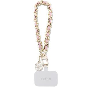 Curea de mână Guess GUOUCHSAMC4P (Saffiano Chain Strap 4G Charm / roz)