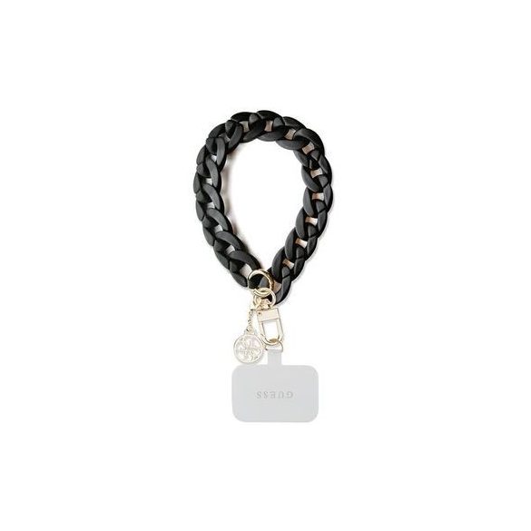 Curea de mână Guess GUOUCBMC4MK (Lant mare acrilic 4G Charms / negru)