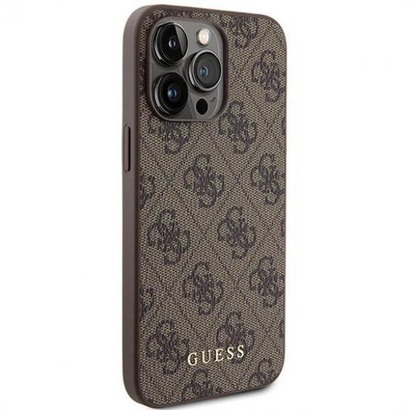 Husă originală GUESS GUHCP15XG4GFBR pentru iPhone 15 PRO MAX (logo metal 4G / maro)