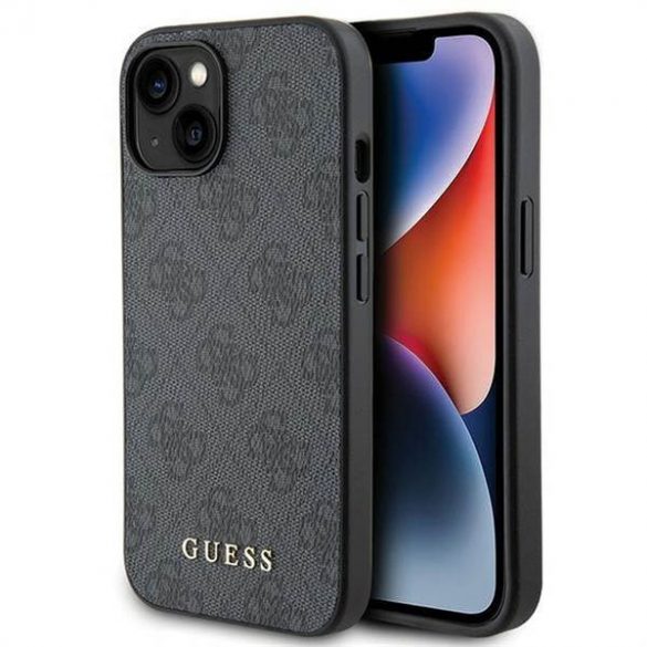 Husă originală GUESS GUHCP15SG4GFGR pentru iPhone 15 (logo metal 4G / gri)