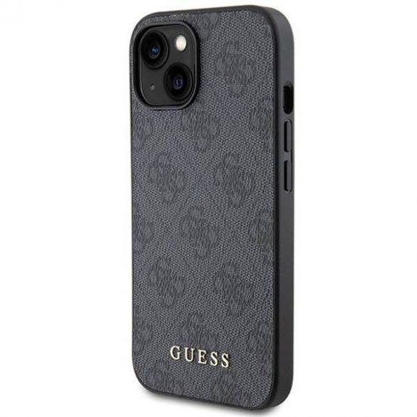 Husă originală GUESS GUHCP15SG4GFGR pentru iPhone 15 (logo metal 4G / gri)