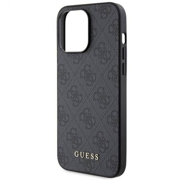 Husă originală GUESS GUHCP15LG4GFGR pentru iPhone 15 PRO (logo metal 4G / gri)