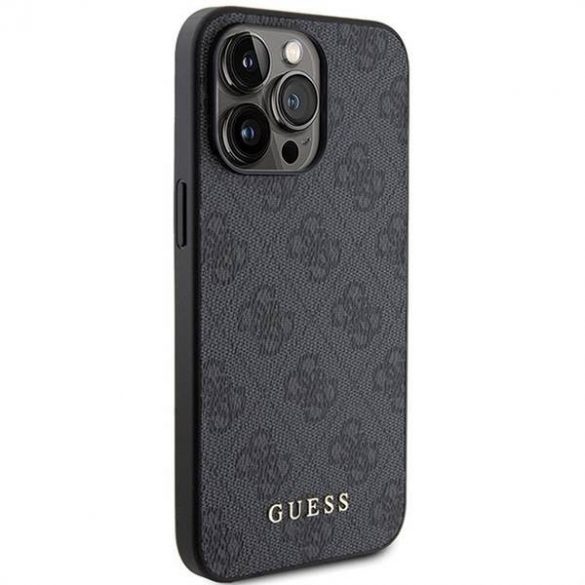 Husă originală GUESS GUHCP15LG4GFGR pentru iPhone 15 PRO (logo metal 4G / gri)