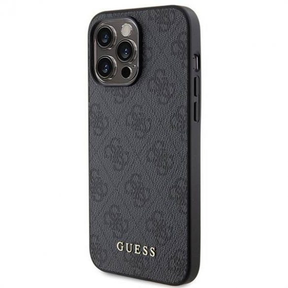 Husă originală GUESS GUHCP15LG4GFGR pentru iPhone 15 PRO (logo metal 4G / gri)