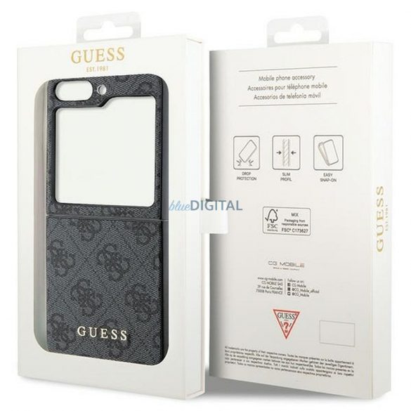 Husă originală GUESS GUHCZF5GF4GGR pentru Samsung Flip 5 (4G Charm / gri)