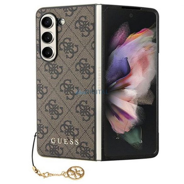 Carcasa originala GUESS GUHCZFD5GF4GBR pentru Samsung Fold 5 (4G Charm / maro)