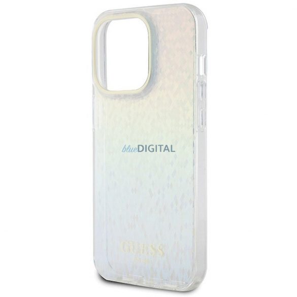 Husă originală GUESS GUHCP14LHDECMI pentru iPhone 14 Pro (oglindă cu fațete IML / disco iridescent)