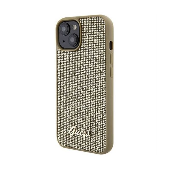 Husă GUESS pentru IPHONE 13 / 14 / 15 GUHCP15SPMSDGSD (Disco Metal Script) auriu