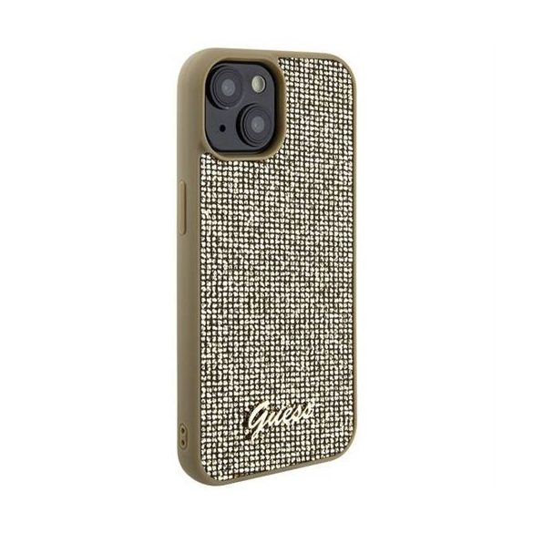 Husă GUESS pentru IPHONE 13 / 14 / 15 GUHCP15SPMSDGSD (Disco Metal Script) auriu