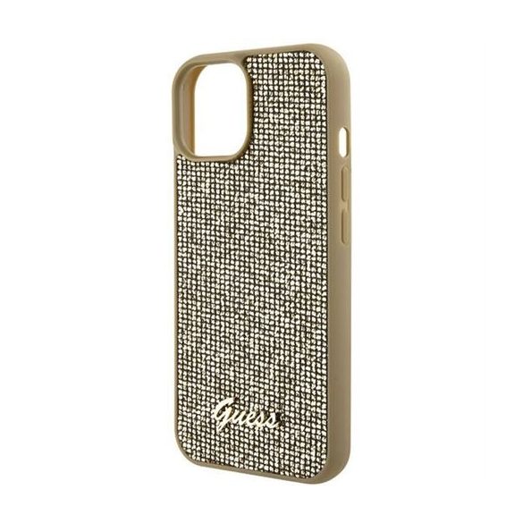 Husă GUESS pentru IPHONE 13 / 14 / 15 GUHCP15SPMSDGSD (Disco Metal Script) auriu