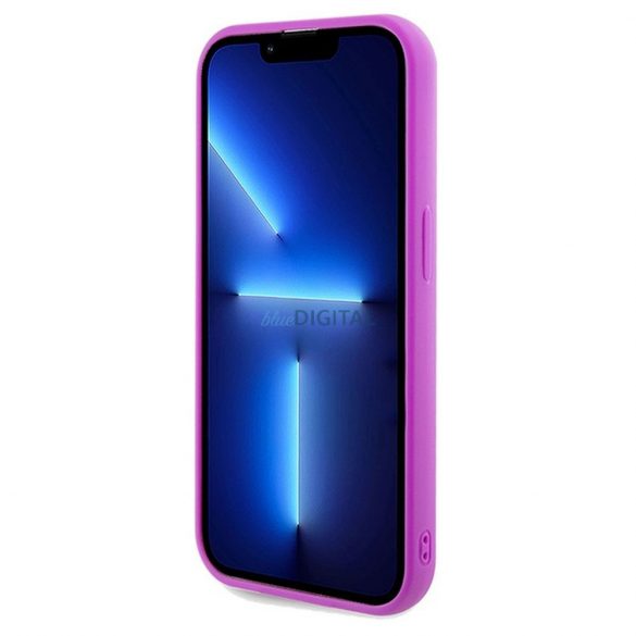 Husă originală GUESS GUHCP14LPMSDGSF pentru iPhone 14 Pro (Disco Script Metal/fuschia)