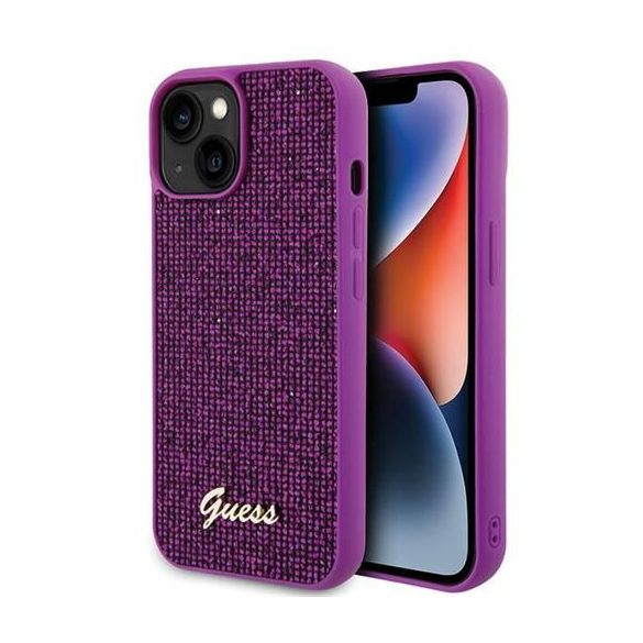 Husa GUESS pentru IPHONE 13 / 14 / 15 GUHCP15SPMSDGSF (Disco Metal Script) fucsia