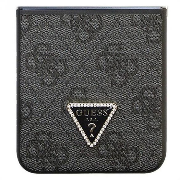 Carcasa originala GUESS GUHCZF5P4TDPK pentru Samsung Flip 5 (4G Triangle Strass / negru)