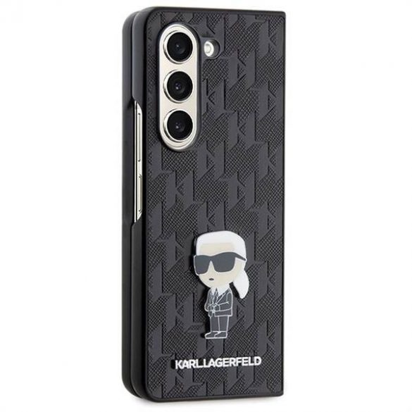 Carcasa originala KARL LAGERFELD KLHCZFD5SAPKINPK pentru Samsung Fold 5 (Saffiano Mono IK PIN / negru)