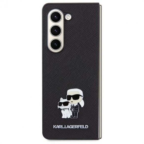 Carcasa originala KARL LAGERFELD KLHCZFD5SAKCNPK pentru Samsung Fold 5 (Saffiano K&C PIN / negru)