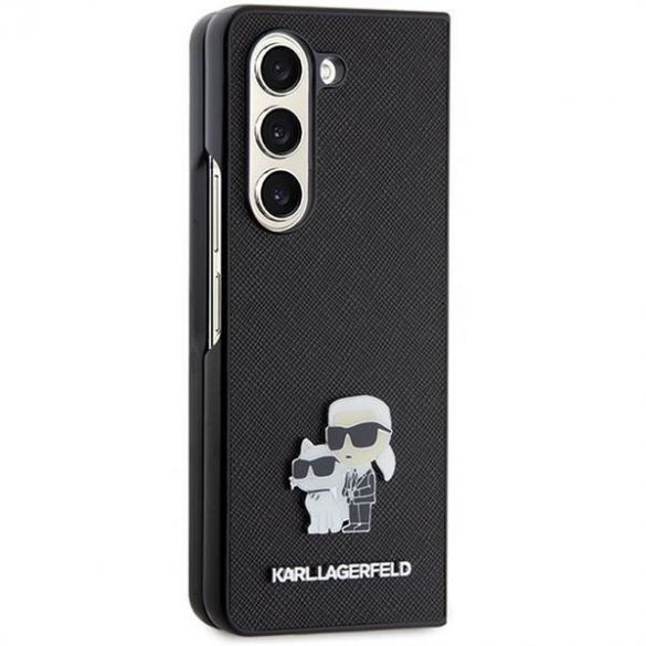 Carcasa originala KARL LAGERFELD KLHCZFD5SAKCNPK pentru Samsung Fold 5 (Saffiano K&C PIN / negru)