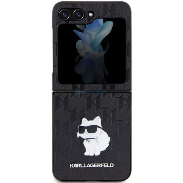 Carcasa originala KARL LAGERFELD KLHCZF5SAPCHNPK pentru Samsung Z Flip 5 (Saffiano Mono Choupette PIN / negru)